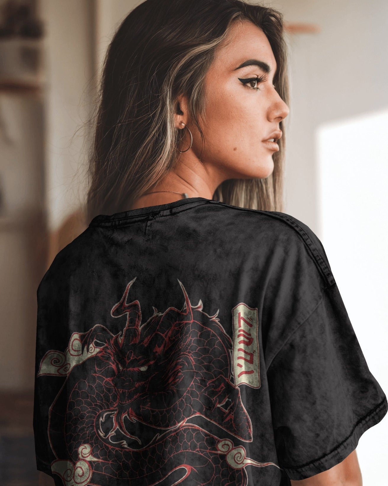 Red Dragon Oversized Tee